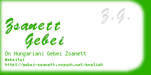 zsanett gebei business card